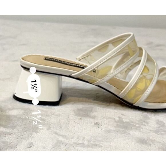 LAGERFELD Women’s Spring Floral Chunky Y2K Sandals 8.5 - Picture 8 of 11